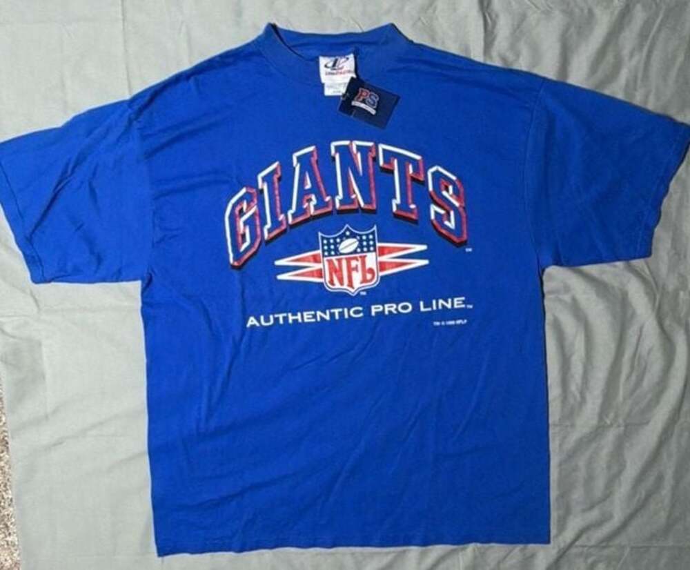 Vintage 1996 New York Giants Logo Athletic Authentic Pro Line T-Shirt XL